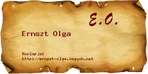 Ernszt Olga névjegykártya